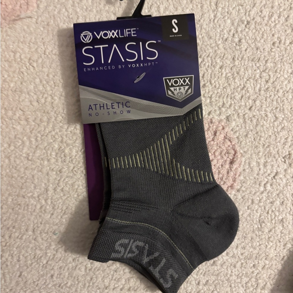 VoxxLife Stasis Athletic No-Show Socks - Gray